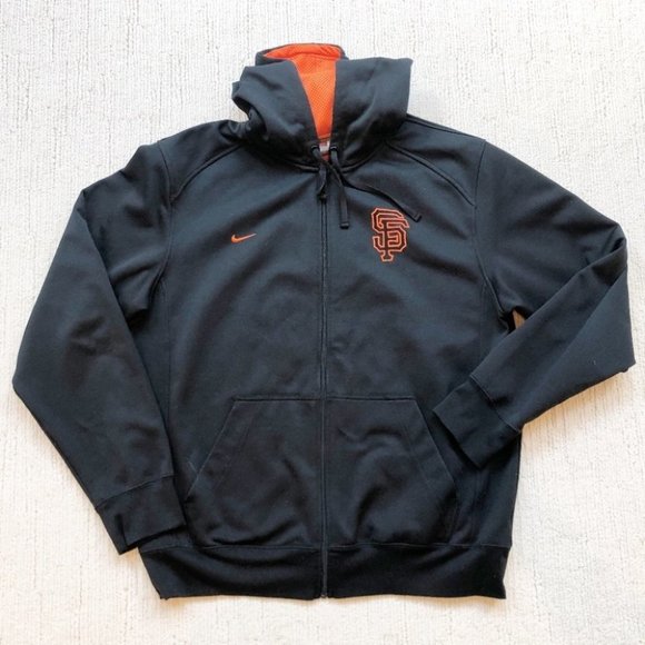 Nike MLB Black and Orange Sweatshirt with Athletic Design - Picture 1 of 10